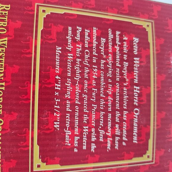 Breyer Retro Western Horse Ornament 700617 FURY PRANCER and Native American 2007 - Picture 9 of 9